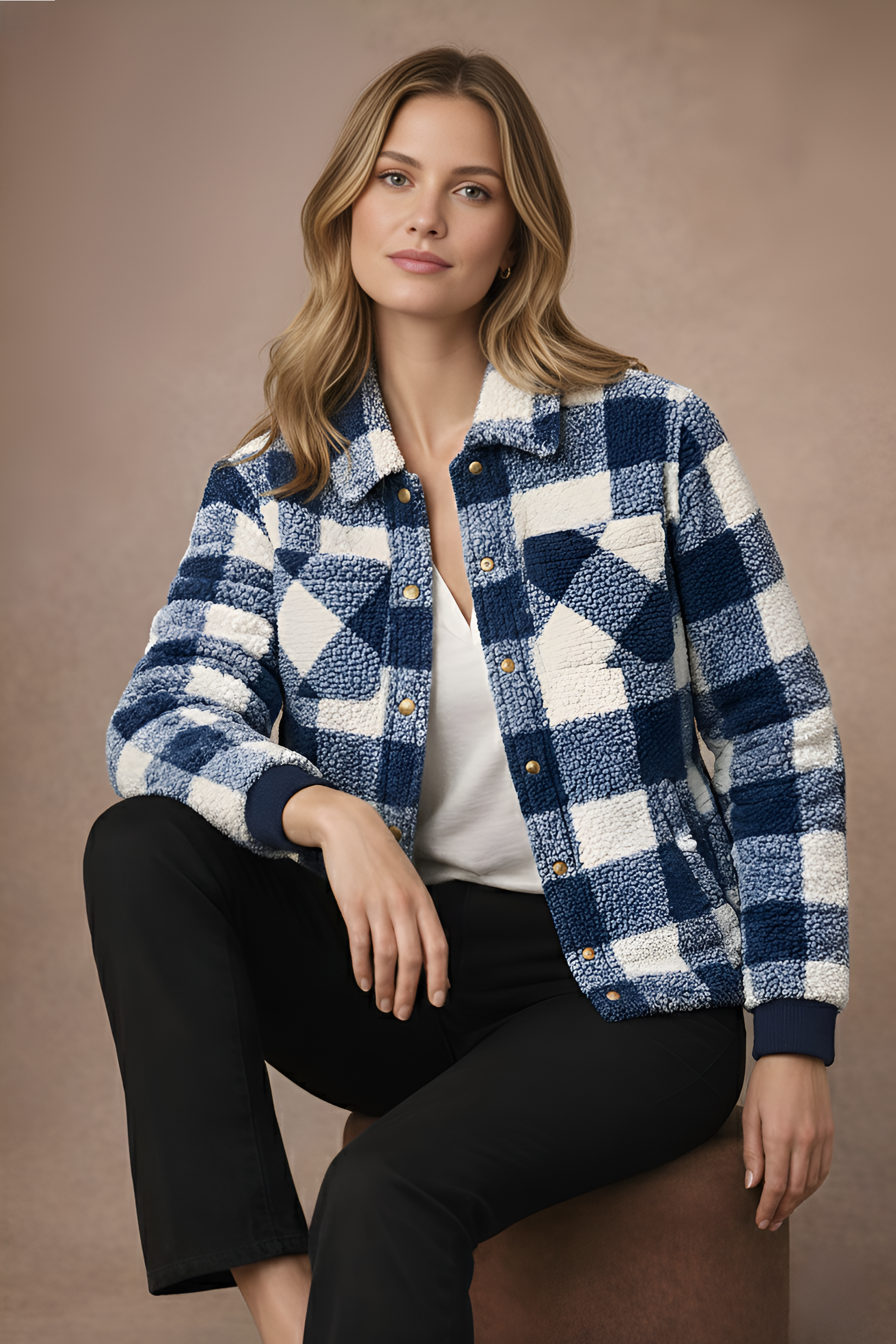 nuco plaid sherpa jacket